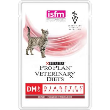 Pro Plan Veterinary Diets DM диетический рацион для кошек при сахарном диабете с говядиной 85 г