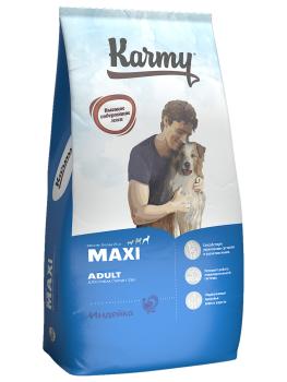 Karmy Maxi Adult полнорационный сухой корм для взрослых собак крупных пород c индейкой 14 кг