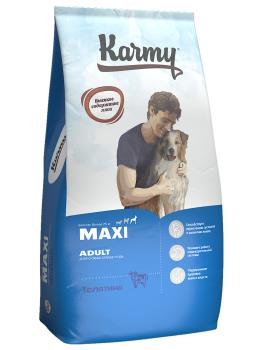 Karmy Maxi Adult полнорационный сухой корм для взрослых собак крупных пород c телятиной 14 кг