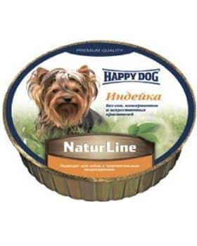 Happy Dog "Natur Line" влажный рацион для взрослых собак паштет с индейкой 85 г