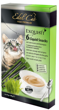 Edel Cat крем-суп для кошек с ливерной колбасой и луговыми травами 6 шт