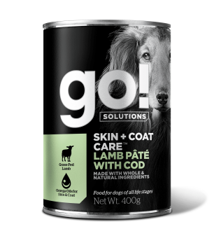 GO! Skin + Coat Lamb Pate with Cod DF консервы с ягненком и треской для собак 400 г