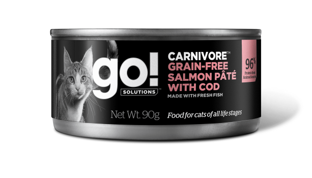 GO! Carnivore Grain Free Salmon Pate with Cod CF консервы беззерновые с лососем и треской для кошек 90 г