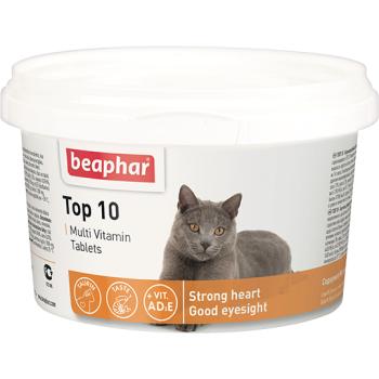 Beaphar Top 10 мультивитамины с таурином и L-карнитином для кошек, 180 шт