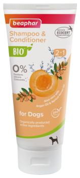 Beaphar Bio Shampoo & Conditioner шампунь и кондиционер 2в1 для собак с маслом косточек абрикоса и аргановым маслом 200 мл