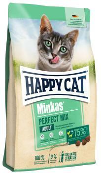 Happy Cat Minkas Perfect Mix для взрослых кошек с птицей, ягненком и рыбой 4 кг