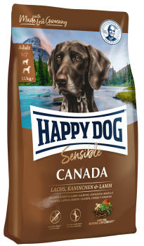 Happy Dog Supreme Sensible Canada сухой корм для собак средних и крупных пород с лососем, кроликом, ягненком и картофелем 11 кг