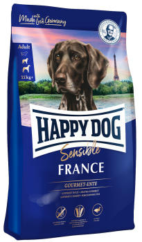 Happy Dog Sensible France полнорационный беззерновой сухой корм для взрослых собак с уткой и картофелем 11 кг