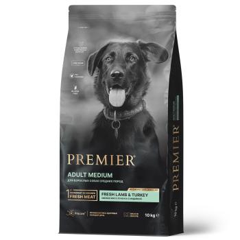 Premier Dog Lamb&Turkey Adult Medium сухой корм для собак средних пород, свежее мясо ягненка с индейкой 10 кг