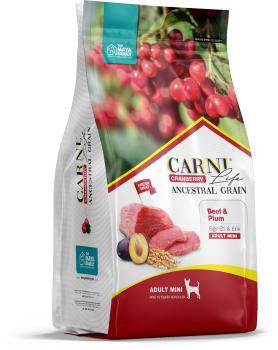 CARNI Life Mini сухой корм для взрослых собак мелких пород с говядиной, черносливом и клюквой 2,5 кг