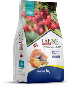 CARNI Life Mini сухой корм для взрослых собак мелких пород с лососем, апельсином и клюквой 2,5 кг