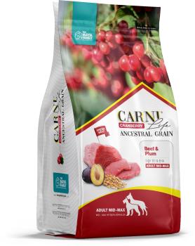 CARNI Life Medium Maxi сухой корм для взрослых собак средних и крупных пород с говядиной, черносливом и клюквой 2,5 кг