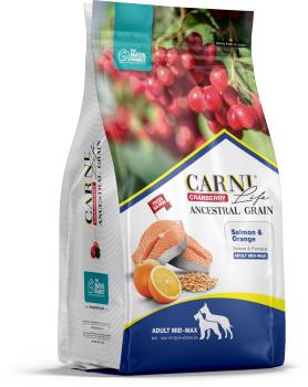 CARNI Life Medium Maxi сухой корм для взрослых собак средних и крупных пород с лососем, апельсином и клюквой 2,5 кг