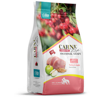 CARNI Life Light сухой корм для взрослых собак всех пород для контроля веса, с индейкой, яблоком и клюквой 2,5 кг