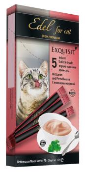Edel Cat лакомство для кошек крем-суп с ягненком и клюквой 5 шт х 15 гр