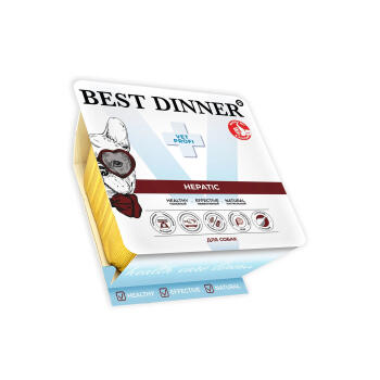 Best Dinner Vet Profi Hepatic влажный диетический корм для собак при заболеваниях печени, паштет с курицей 100 гр
