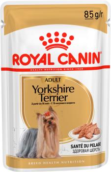 Royal Canin Yorkshire Terrier влажный рацион для взрослых собак породы йоркширский терьер 85 г х 12 шт