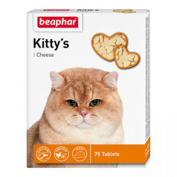 Beaphar Kitty`s+Cheese витаминизированное лакомство для кошек с сыром 180 таб.